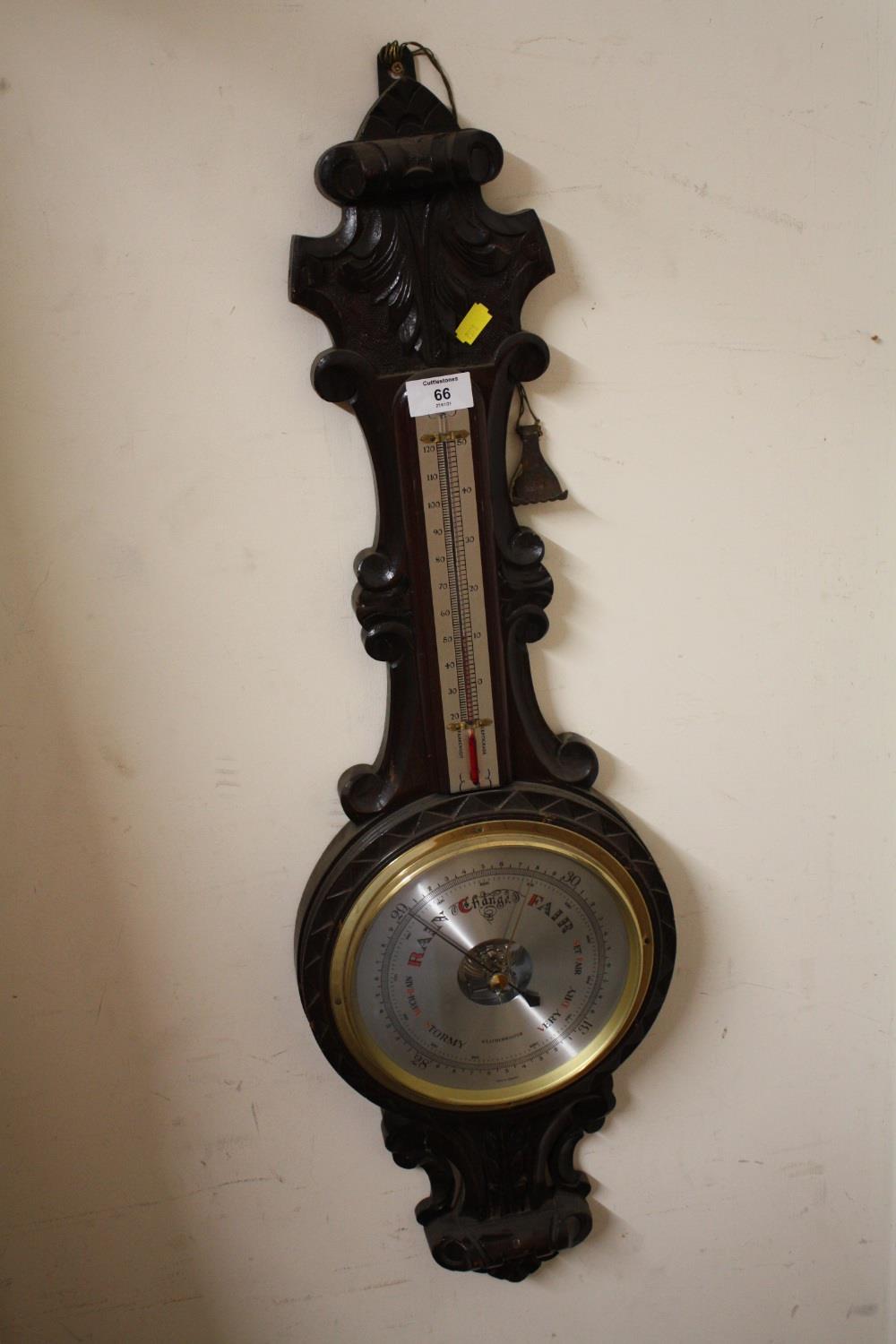 THREE ANTIQUE WALL BAROMETERS, A/F - Image 2 of 4