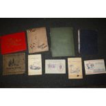 A QUANTITY OF CIGARETTE CARD ALBUMS TO INCLUDE MOTOR CARS, TRAINS ETC.