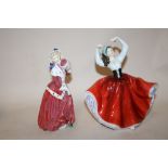 TWO ROYAL DOULTON FIGURES KAREN HN2388 AND CHRISTMAS MORN HN1992