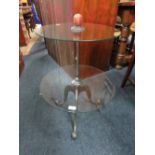 A MODERN METAL/GLASS TWO TIER DUMB WAITER H-74 CM