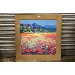 A GILT FRAMED PRINT ENTITLED 'RHAPSODY IN RED' BY ARTHUR CLARIDGE