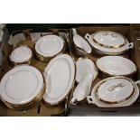 TWO TRAYS OF SPODE RICHMOND DINNERWARE