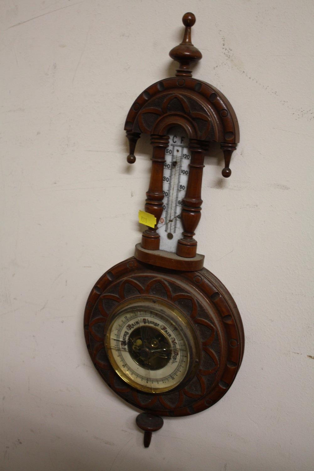 THREE ANTIQUE WALL BAROMETERS, A/F - Image 4 of 4