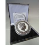 AN AUSTRALIAN 2007 KOOKABURRA 30 DOLLARS PURE SILVER 1KG COIN, IN ORIGINAL FITTED BOX WITH