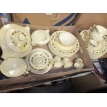 A TRAY OF WEDGWOOD MATT STRAW CHINA