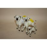 A TRIO OF BESWICK SHEEP