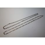 TWO STERLING SILVER CHAINS