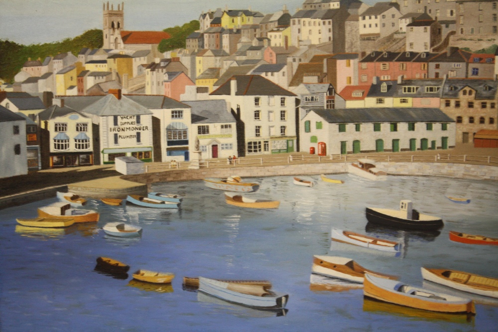 A COLLECTION OF UNFRAMED OIL ON BOARD PAINTINGS OF HARBOUR SCENES, SOME SIGNED N K DAY - Image 6 of 8