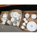 THREE BOXES OF WEDGWOOD OSBOURNE CHINA TO INCLUDE TEA AND COFFEE POTS