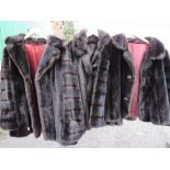 THREE VINTAGE FAUX FUR JACKETS TO INCLUDE TWO FRENCH TISSAVEL EXAMPLES (Sizes 1 x 36 2 and 2 x 40")