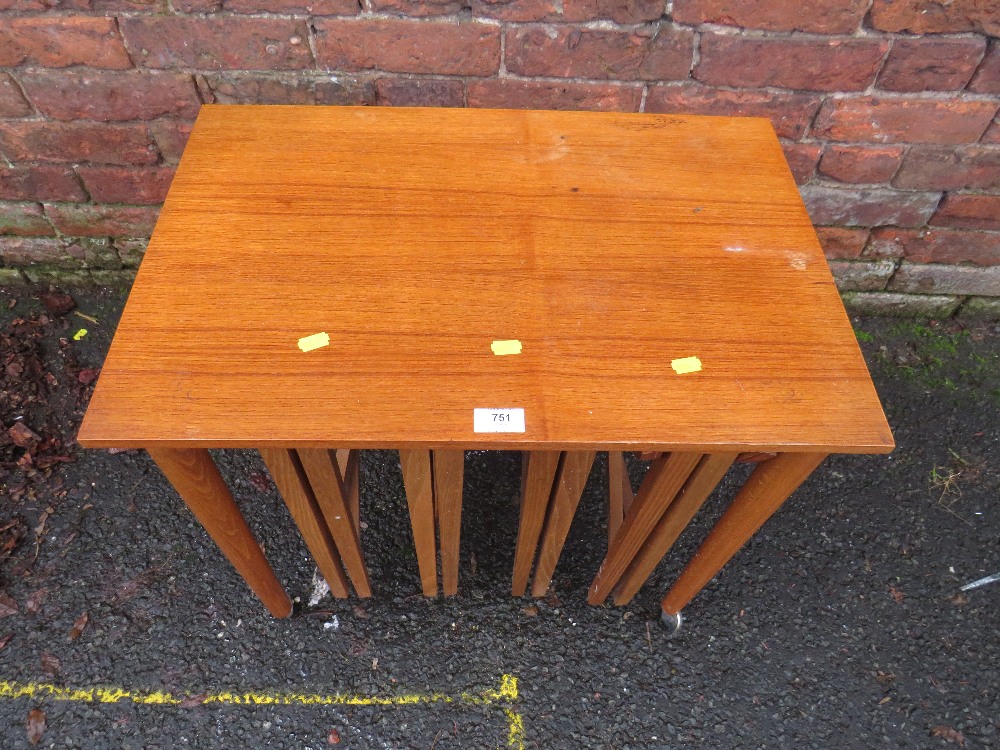 A RETRO TEAK NEST OF TABLES - Image 2 of 5