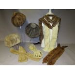 A COLLECTION OF VINTAGE MINK AND ERMINE FUR ACCESSORIES COMPRISING HATS AND STOLES ETC TO INC SILVER