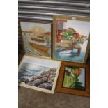 A COLLECTION OF PICTURES AND PRINTS TO INCLUDE OIL PAINTINGS AND WATERCOLOURS