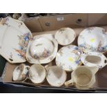 A TRAY OF HAMPTON OLD ENGLAND GARDENS CHINA