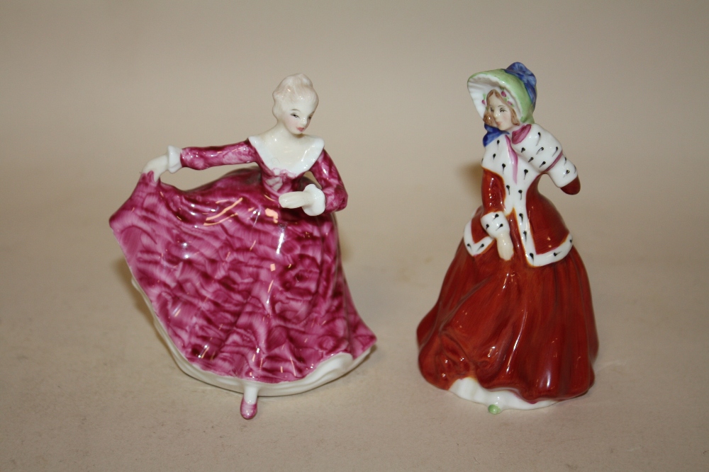 TWO SMALL ROYAL DOULTON LADY FIGURES, KIRSTY HN3213 AND CHRISTMAS MORN HN3212