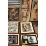 A COLLECTION OF WOLVERHAMPTON WANDERERS WALL MOUNTED PICTURES TO INCLUDE A MOLINEAUX PRINT