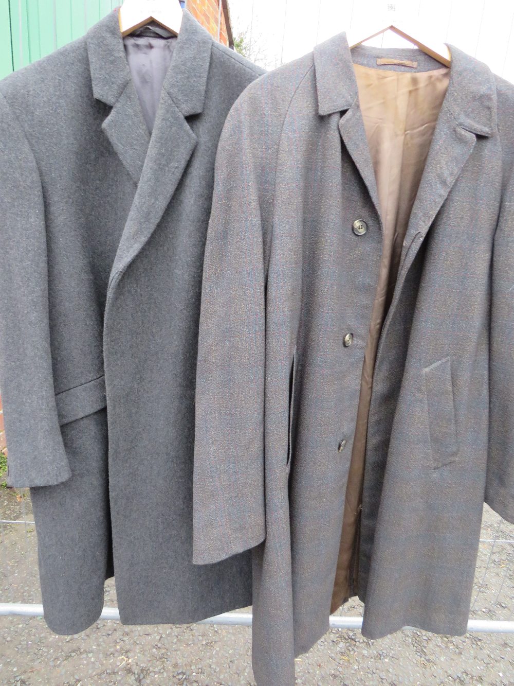 A QUANTITY OF GENTS VINTAGE CLOTHING, comprising a Burton Tailored wool / mink overcoat - 44", - Image 3 of 7