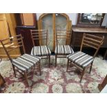 A SET OF FOR RETRO 'MEREDEW' TEAK DINING CHAIRS