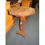 AN ANTIQUE MAHOGANY SEWING TABLE A/F