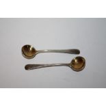 TWO HALLMARKED SILVER CONDIMENT SPOONS