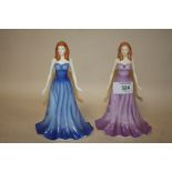 TWO ROYAL DOULTON GEMSTONE COLLECTION FIGURES, FEBRUARY AMETHYST AND SEPTEMBER SAPPHIRE