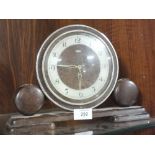 AN ART DECO METAMEC MANTEL CLOCK