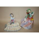 TWO ROYAL DOULTON FIGURES, AUTUMN BREEZES HN1911 AND DAY DREAMS HN1731