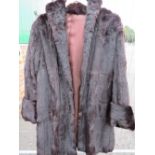 A 1940s / 50s SWING STYLE REAL FUR COAT (Approx size 46")