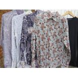 FOUR GENT SHIRTS - Mulberry L, Robert Graham M, etc., together with two jumpers - Nicole Farhi L,