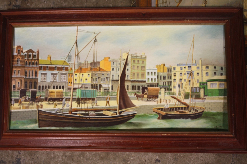 A COLLECTION OF FRAMED OIL PAINTINGS TO INCLUDE HARBOUR SCENES AND LANDSCAPES - Image 2 of 6