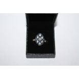 AN ART DECO STYLE DRESS RING, SIZE M