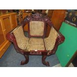 A CEREMONIAL STYLE BERGERE CHAIR