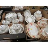 TWO TRAYS OF WEDGWOOD BEACONSFIELD TEA AND DINNERWARE TO INCLUDE A SMALL QUANTITY OF VINTAGE