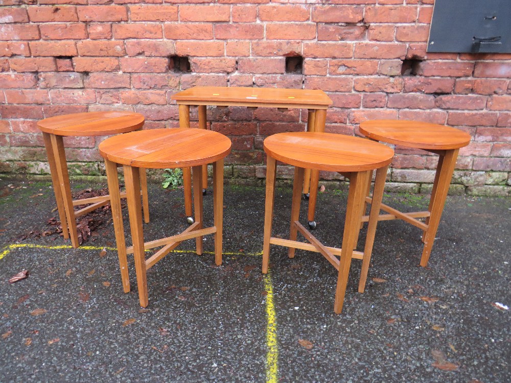 A RETRO TEAK NEST OF TABLES - Image 5 of 5