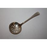 A HALLMARKED SILVER SIFTER SPOON