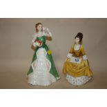 TWO ROYAL DOULTON LADY FIGURES, CORALE HN2307 AND MERRY CHRISTMAS HN3096