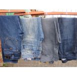 FOUR PAIRS OF MENS DESIGNER JEANS - Super 7 'Slimmy W 32", Scotch & Soda W31 / L 32", Hugo Boss W32"