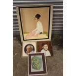 FOUR ASSORTED OIL PAINTINGS TO INCLUDE PORTRAIT STUDIES, ALL SIGNED N K DAY