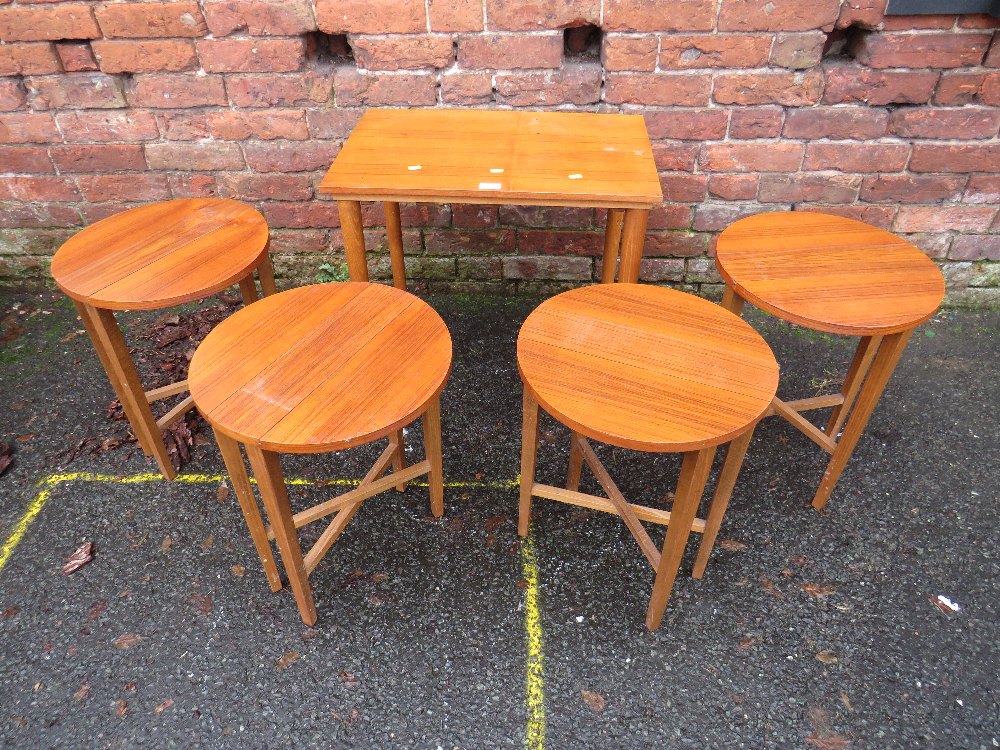 A RETRO TEAK NEST OF TABLES - Image 3 of 5