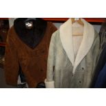 THREE VINTAGE FUR COATS TOGETHER WITH A MILAN LEATHER EXAMPLE (4)