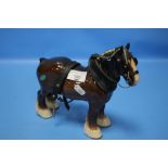A BROWN BESWICK SHIRE HORSE