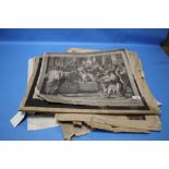 A QUANTITY OF PRINTS AND ENGRAVINGS A/F