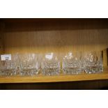 TEN TUDOR CRYSTAL "FROBISHER" PATTERN WHISKY TUMBLERS