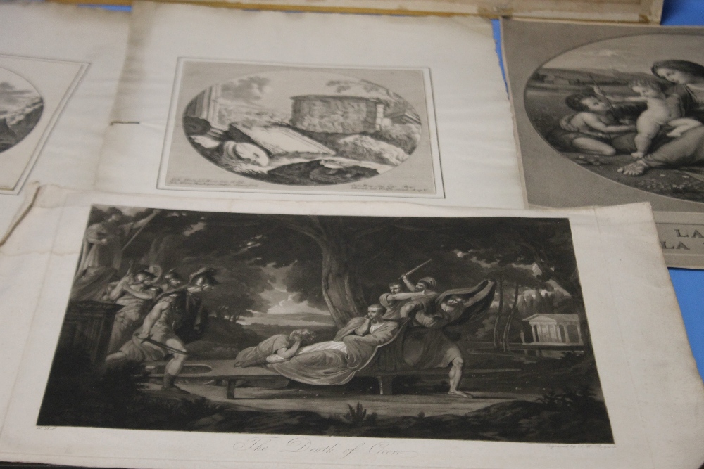 AFTER JOHN HENDRICK ROOS, TWO ENGRAVINGS OF CLASSICAL SCENES TOGETHER WITH "LA VIERGE DE LA MAISON - Image 3 of 4