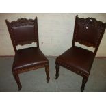 TWO EDWARDIAN DINING CHAIRS