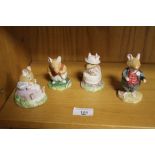 FOUR ROYAL DOULTON BRAMBLEY HEDGE FIGURES, MR TOADFLAX, DUSTY DOGWOOD, BASIL, OLD MRS EYEBRIGHT