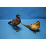 A PAIR OF PHEASANT FIGURES BY ELLI MALEVOLTI