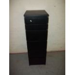 A MODERN BLACK IKEA VANITY DRESSING UNIT WITH SIX DRAWERS