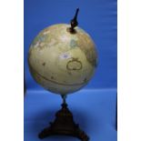 REPOOGLE 12" DIAMETER WORLD GLOBE ON TRIPOD BASE