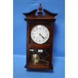 A REPRODUCTION WESTMINSTER CHIME WALLCLOCK